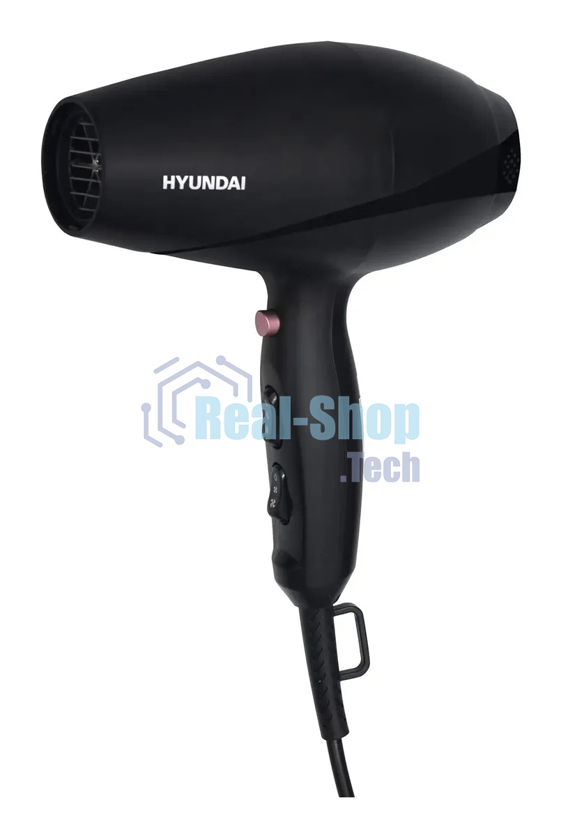 Фен Hyundai H-HDI0750 черный, 2200 Вт, ионизация