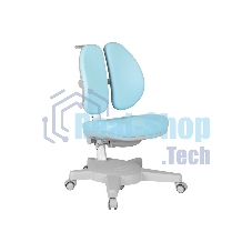 Кресло детское Cactus CS-CHR-3604BL голубой крестов. пластик серый