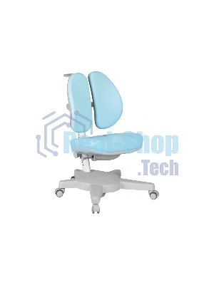 Кресло детское Cactus CS-CHR-3604BL голубой крестов. пластик серый