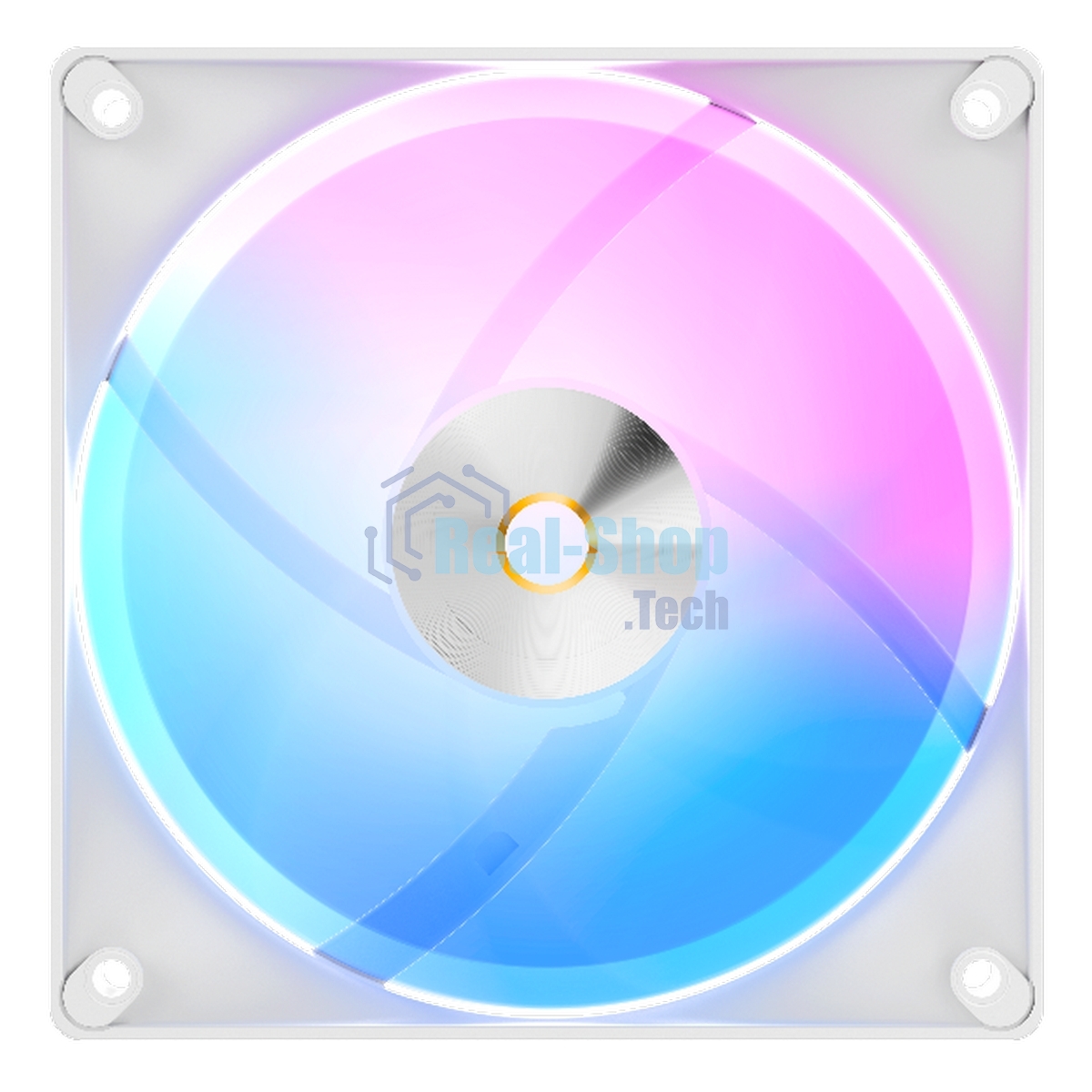 Вентилятор для корпуса Ocypus Delta F12 WH 3 IN 1, 120x120x25мм, 4-PIN PWM, 500-2000 RPM, 29 DBA MAX, HYDRO BEARING