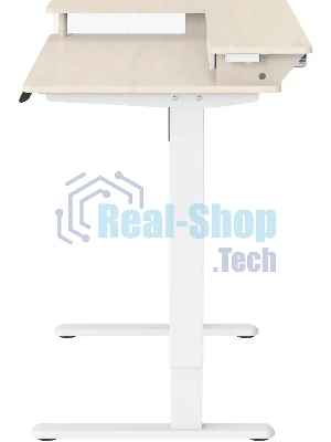 Стол для компьютера Cactus CS-EDL-DWT столешница ДСП светлый дуб каркас белый 120x71x60см