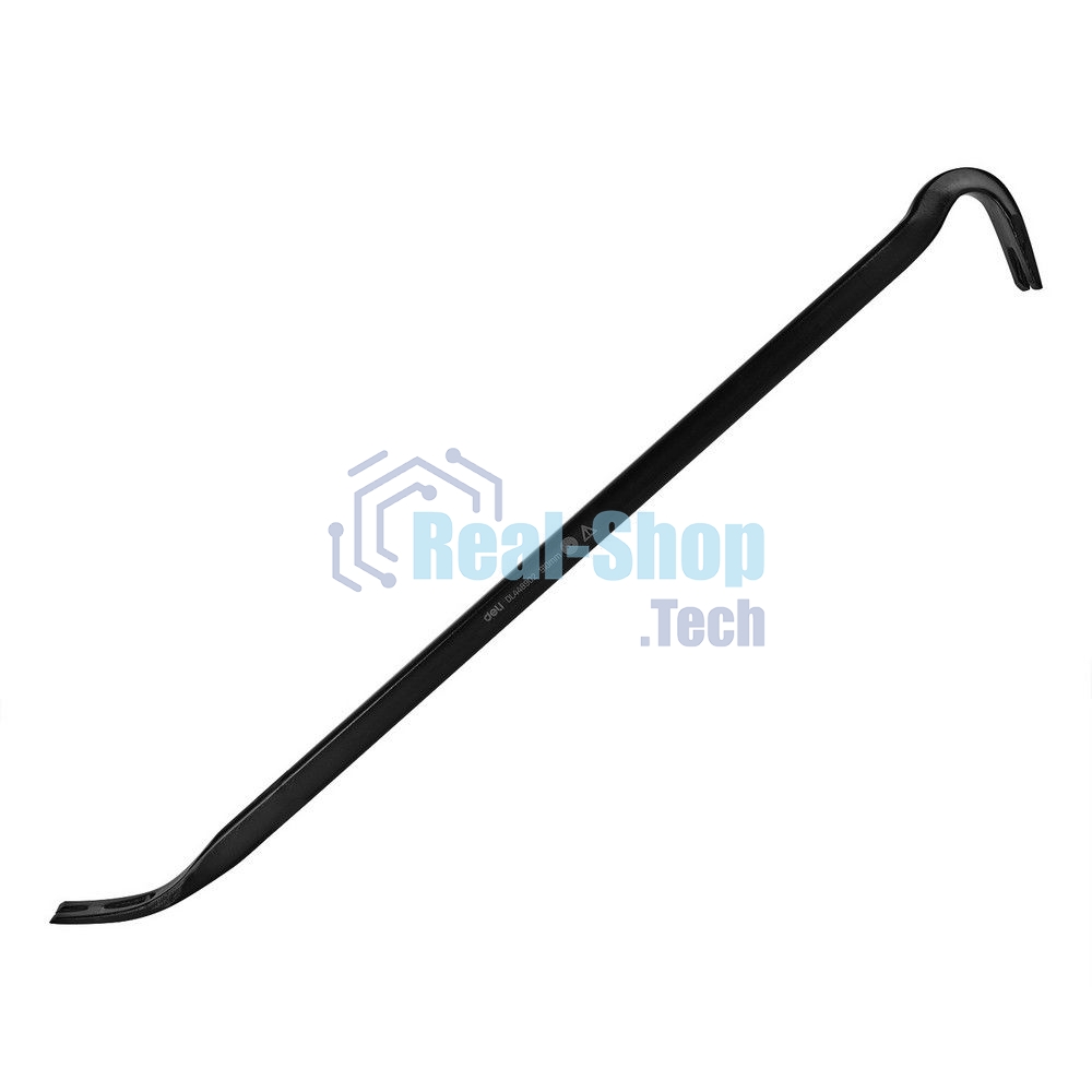 Лом-гвоздодер двухсторонный усиленный Deli DL448902 900 мм, углы наклона 30° и 60°, овальный паз с углами 30° и 68°, шестигранная форма