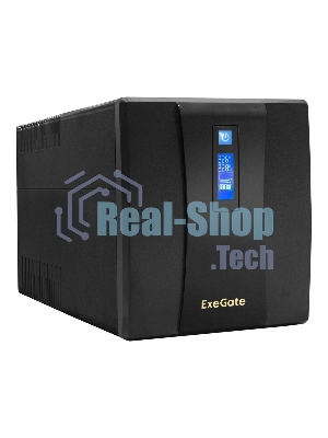 Источник бесперебойного питания ExeGate SpecialPro Smart LLB-1500.LCD.AVR.EURO.RJ 1500VA/950W, LCD, AVR, 4 евророзетки, RJ45/11, черный
