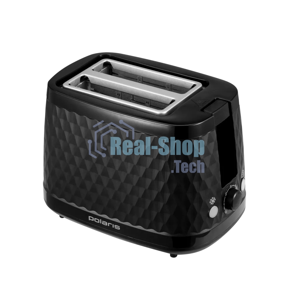 Тостер Polaris PET-0734 черный, 900 Вт, 2 слота