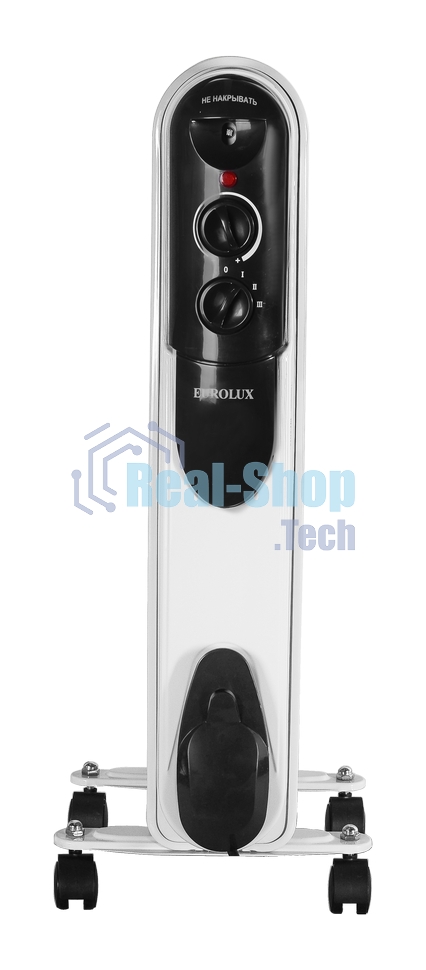 Обогреватель масляный EUROLUX ОМПТ-EU-12Н (12 секций) белый, 2500 Вт, 30 м2, термостат 67/3/20