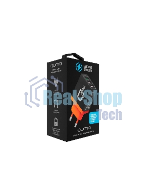 Сетевое зарядное устройство Qumo Quick Charge 3.0 3 USB (Charger 0019), 3 USB, 4.2A, 1 USB (QC 3.0, FCP, AFC) + 2 USB 2,1A, черный