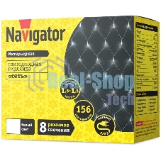 Гирлянда Navigator NGF-N01-156CW-12-1.5x1.5m-230-TR-IP20