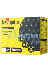 Гирлянда Navigator NGF-N01-156CW-12-1.5x1.5m-230-TR-IP20