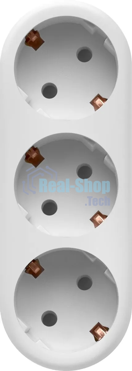 Удлинитель Defender TG-01 3 розетки, заземление, белый