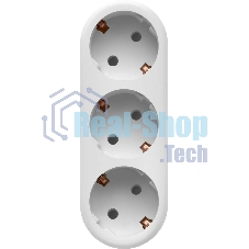 Удлинитель Defender TG-01 3 розетки, заземление, белый