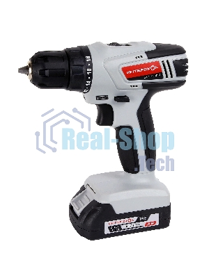 Дрель-шуруповерт ИНТЕРСКОЛ ДА-10/18ЭР 35 ПРОМО, 18 В, 2 Ач, 35 Нм, щеточный