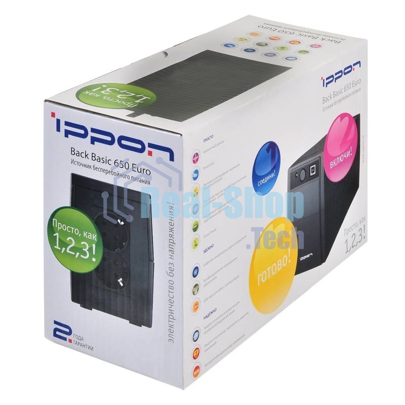Источник бесперебойного питания Ippon Back Basic 650 Euro 383323