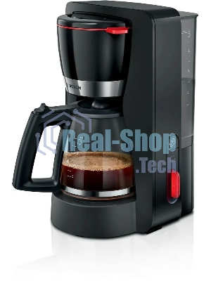 Кофеварка капельная Bosch TKA4M233, черный, тип кофе молотый, 1.4 л, 1200 Вт