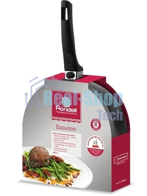Сковорода Rondell Escurion RDA-894, 26 см, съемная ручка, без крышки, черный