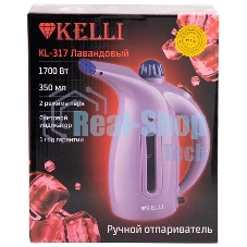 Отпариватель Kelli КL-317 лавандовый, 1700 Вт, 20 г/мин, 350 мл