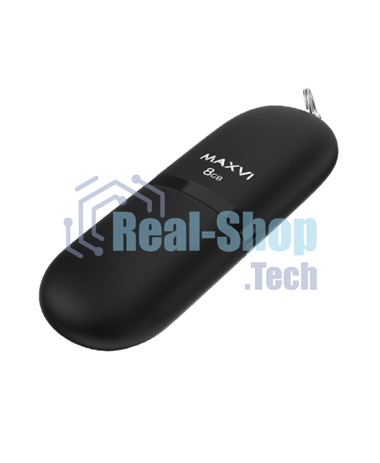 Флешка USB Maxvi SF black (FD8GbUSB20C10SF), 8Gb, USB 2.0, R/W 15/5, черный