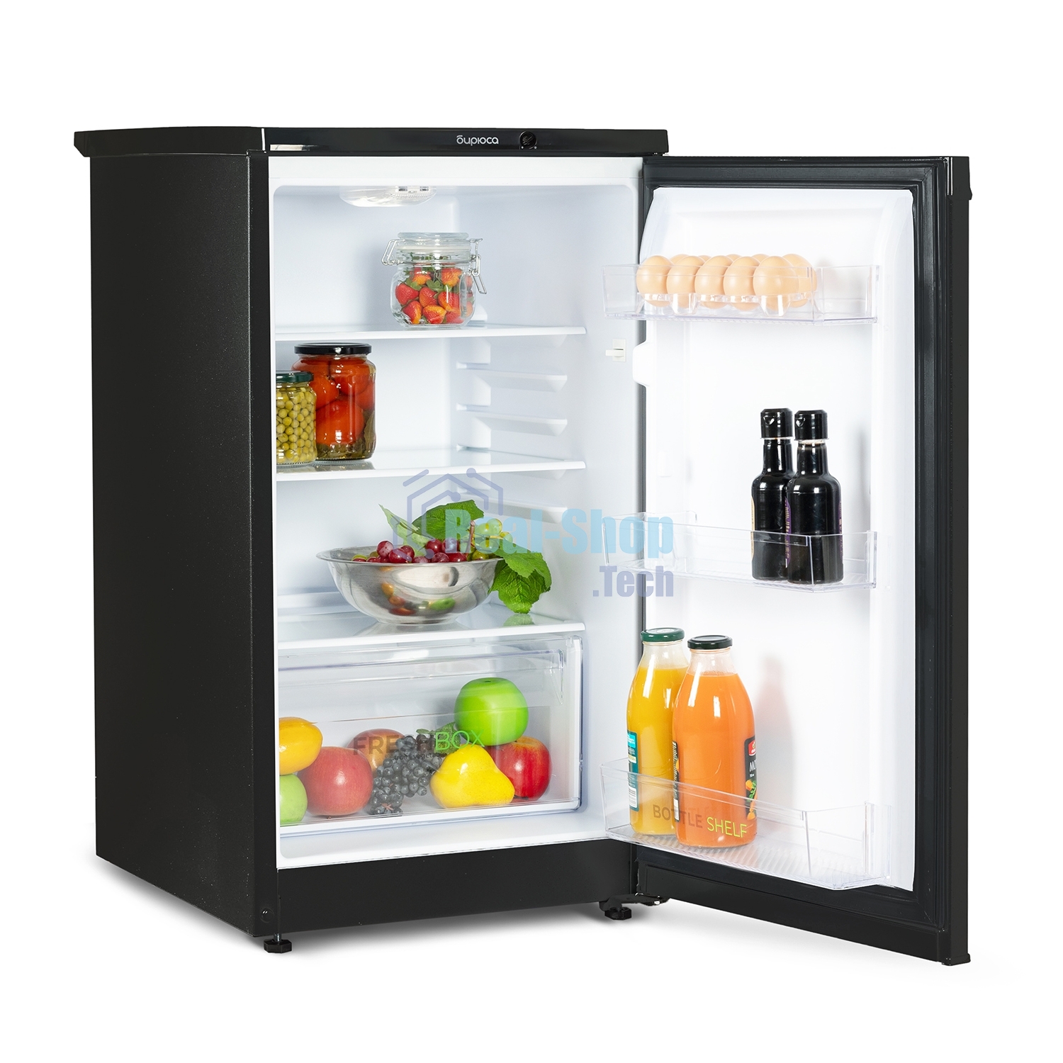 Холодильник Бирюса B409 черный однокамерный 115л