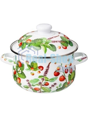Кастрюля эмалированная AGNESS 934-561 ФРУКТОВАЯ КОРЗИНА 2.0 л