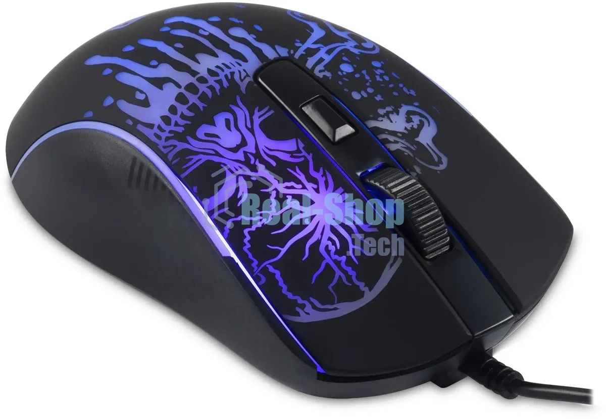 Мышь проводная Oklick 702G черный, 3600 dpi, USB, кнопки - 4