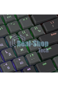 Клавиатура проводная Oklick K615X (1934413), USB, серый + серебристый