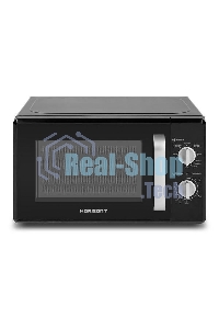 Микроволновая печь Horizont 20MW700-1478AAB черный, 20 л, 700 Вт, переключатели - поворотный механизм