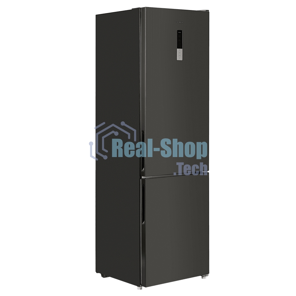 Холодильник Maunfeld MFF200NFSB10 Inverter черный двухкамерный 271/106 л морозилка снизу, NoFrost