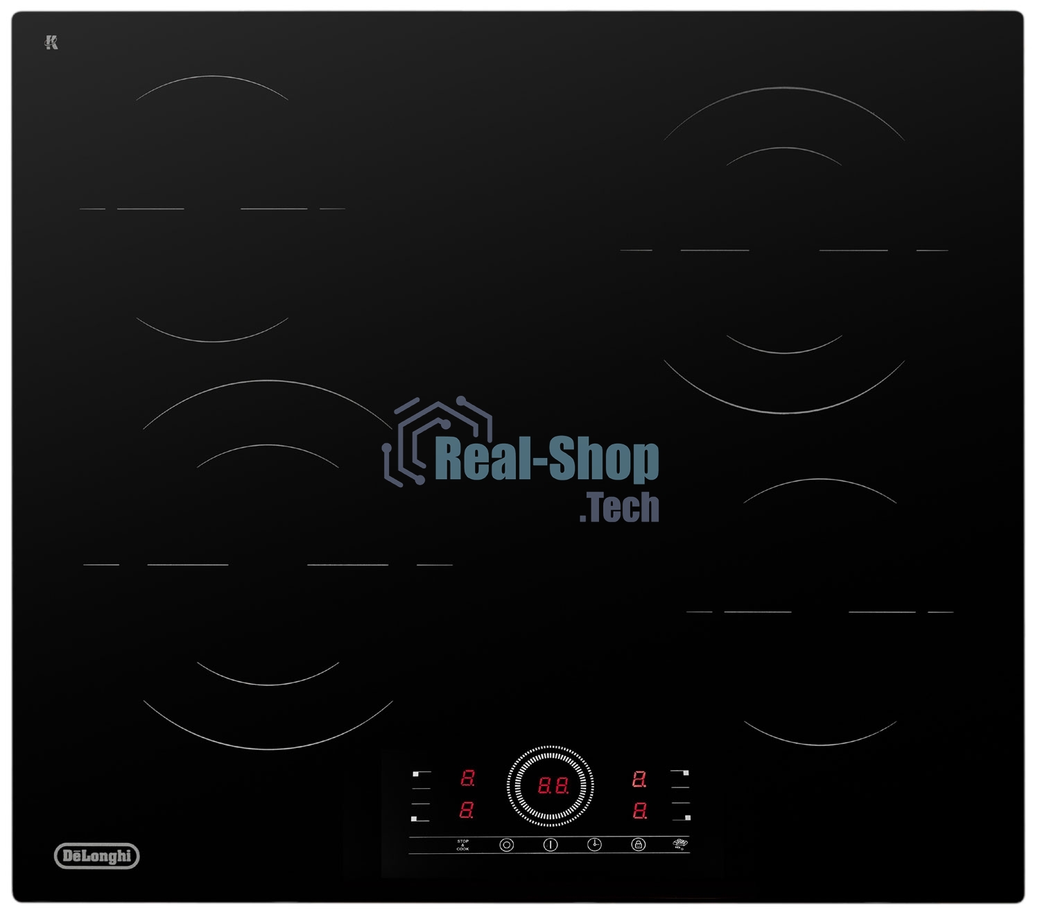 Электрическая варочная панель DeLonghi VITTORIO 2E1F CR Hi Light, независимая, черный