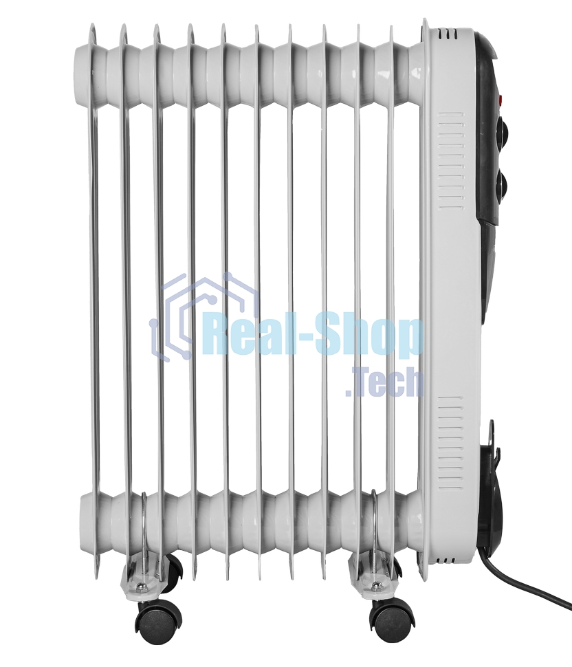 Обогреватель масляный EUROLUX ОМПТ-EU-12Н (12 секций) белый, 2500 Вт, 30 м2, термостат 67/3/20