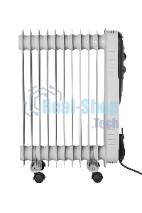 Обогреватель масляный EUROLUX ОМПТ-EU-12Н (12 секций) белый, 2500 Вт, 30 м2, термостат 67/3/20