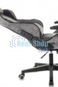 Кресло игровое Бюрократ Zombie Drift/F серый/черный, крестов. пластик, подст. для ног