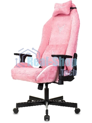 Кресло Knight N1 Fabric розовый, велюр, 120 кг, механизм качания