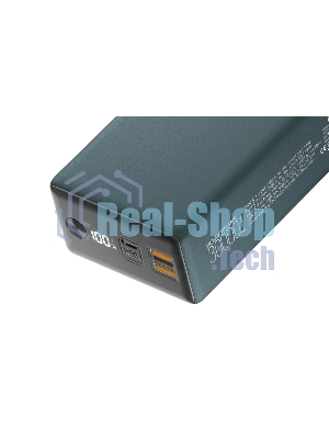 Портативный аккумулятор OLMIO QX-30, 30000mAh, 22.5W, QuickCharge3.0/PowerDelivery, LCD, темно-зеленый