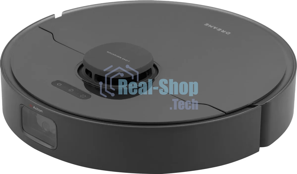 Робот-пылесос Dreame RLS6AD D10S Plus черный, 46 Вт, 5200 мА·ч Li-Ion, уборка сухая/влажная, пылесборник контейнер 0.4 л