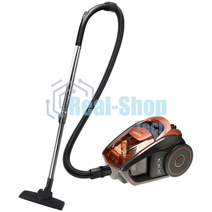 Пылесос Delta Аксинья КС-7000 оранжевый, 350/2000 Вт, уборка сухая, пылесборник контейнер, 1,5 л