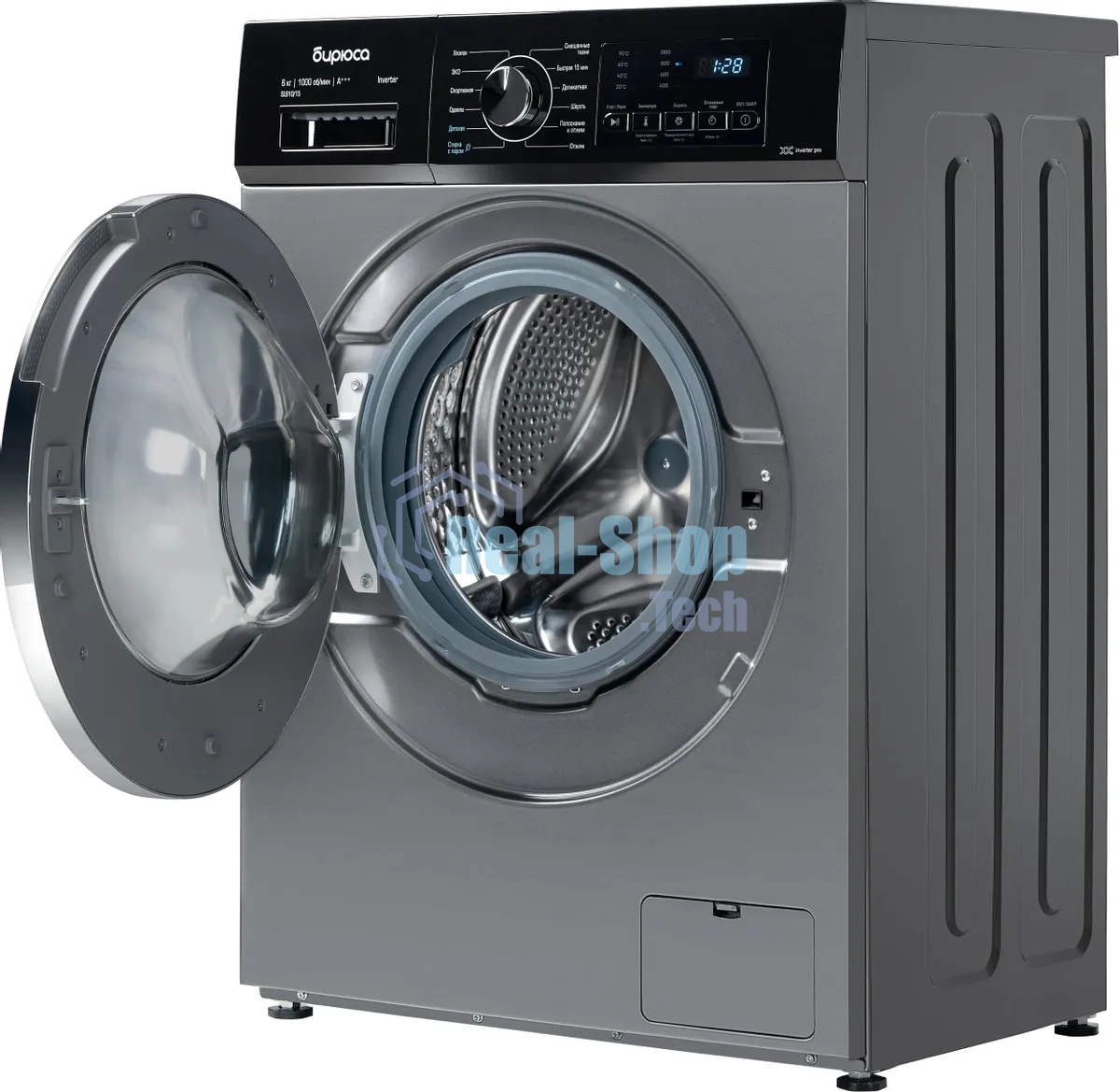 Стиральная машина Бирюса WM-SL610/15 S металлик, загрузка фронтальная 6кг, 1000 об/мин., класс: A+++