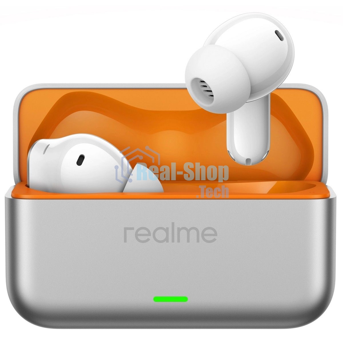 Наушники TWS Realme Buds T500 Pro серебристый, внутриканальные, Bluetooth, активное шумоподавление, до 56