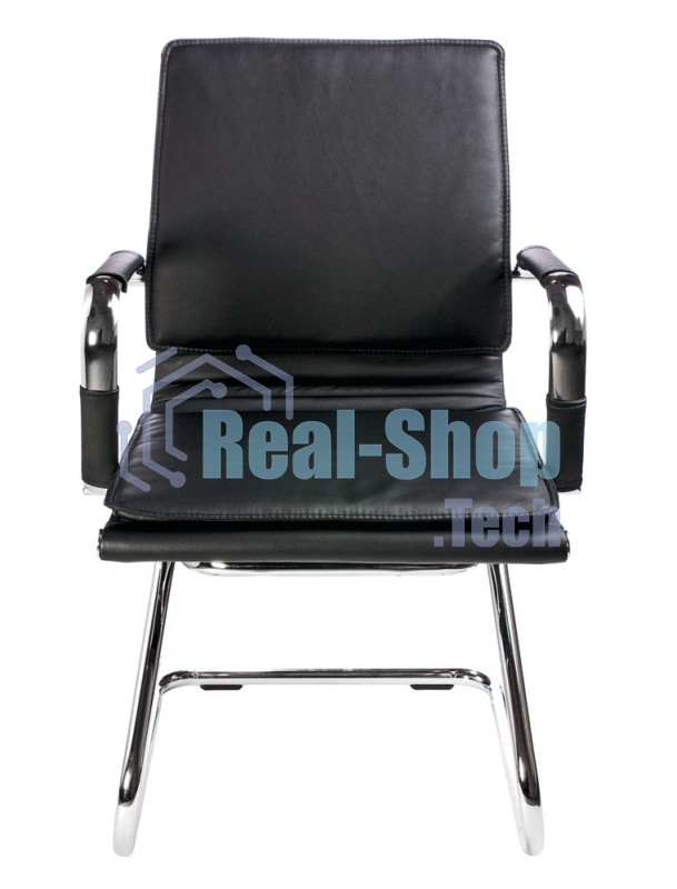 Кресло офисное Бюрократ CH-993-Low-V/Black черный, искусственная кожа, низкая спинка, полозья хром