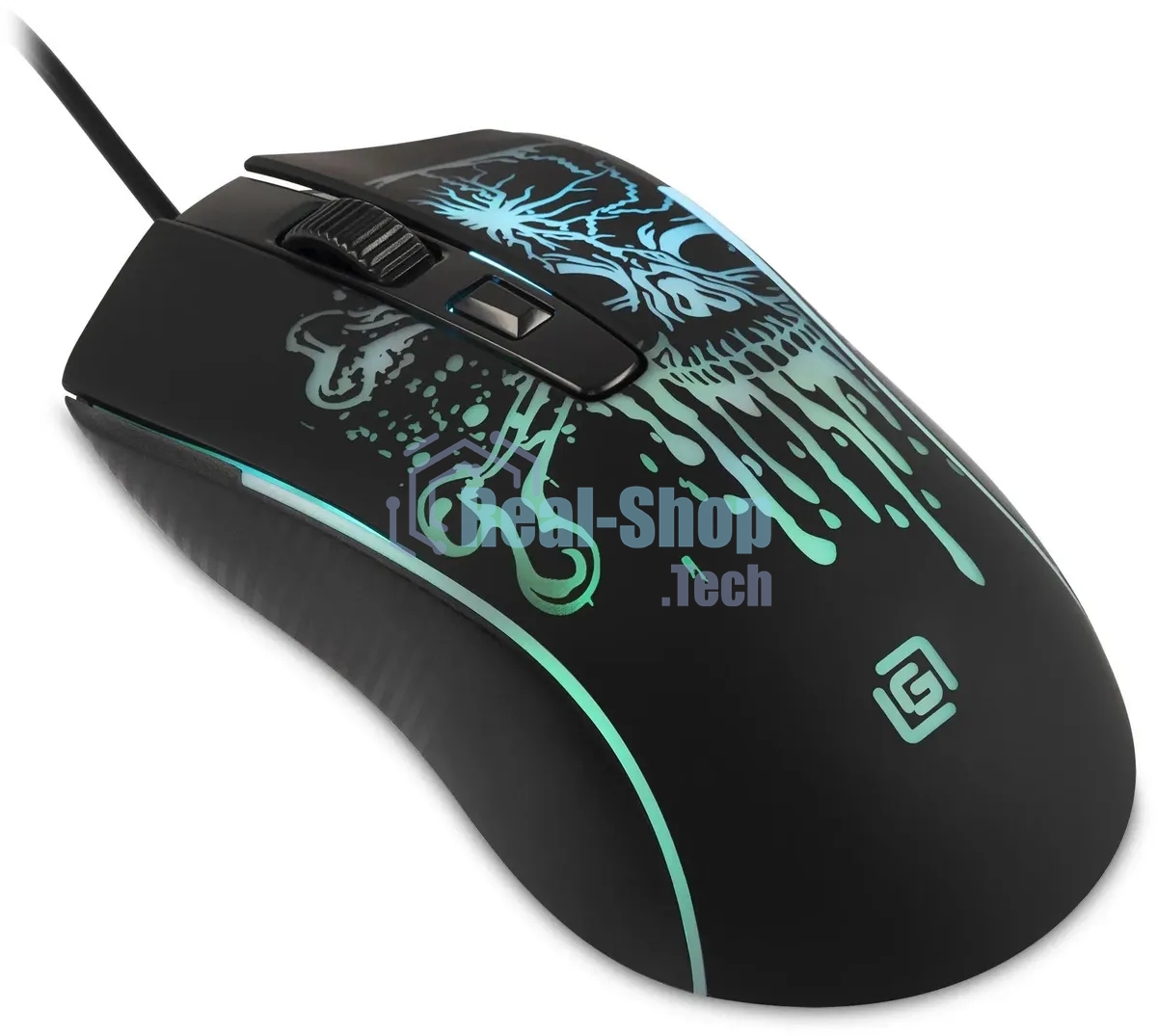 Мышь проводная Oklick 702G черный, 3600 dpi, USB, кнопки - 4