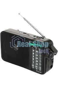 Радиоприемник портативный Сигнал РП-233BT черный USB microSD