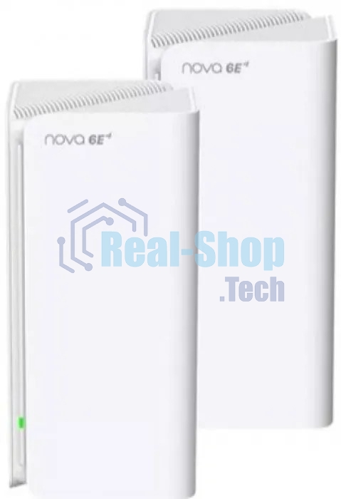 Трехдиапазонная гигабитная Wi-Fi Mesh система Tenda MX21 Pro (2-pack) AXE5700, 2,4/5/6 ГГц, до 5665 Мбит/с, 3x1 Гбит/с
