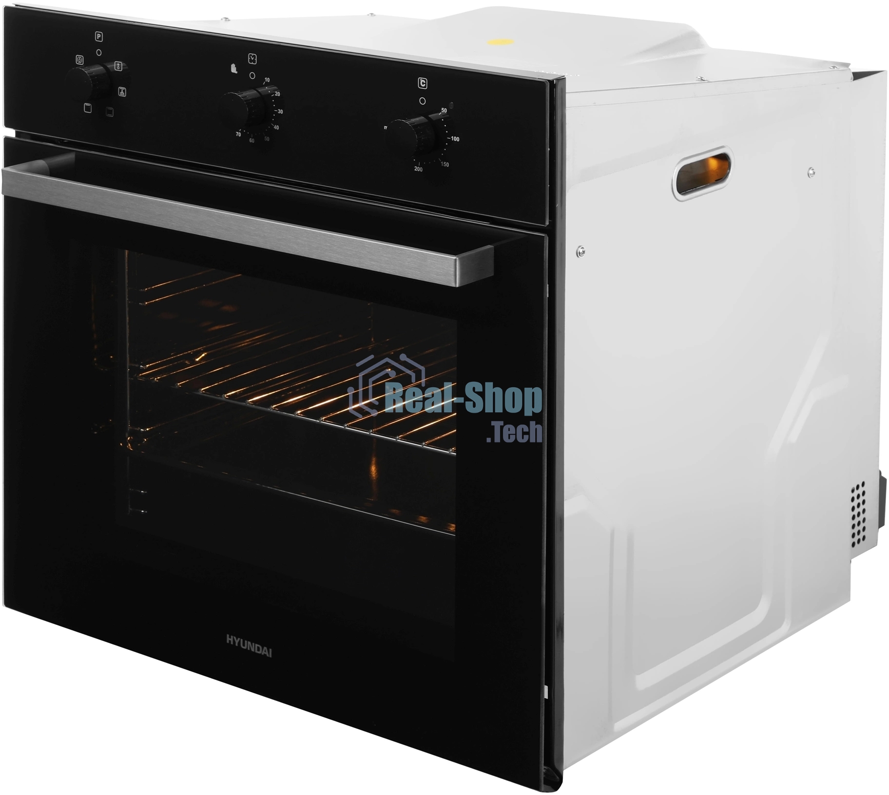 Духовой шкаф Электрический Hyundai HEO 6631 BG черное стекло