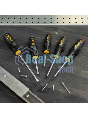 Набор отверток Denzel 5 шт., PH+SL, S2, 3к рукоятка