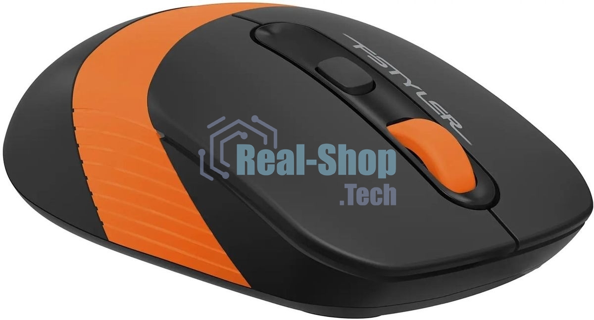 Мышь беспроводная A4Tech Fstyler FG10S черный/оранжевый, 2000 dpi, радиоканал, USB, кнопки - 4