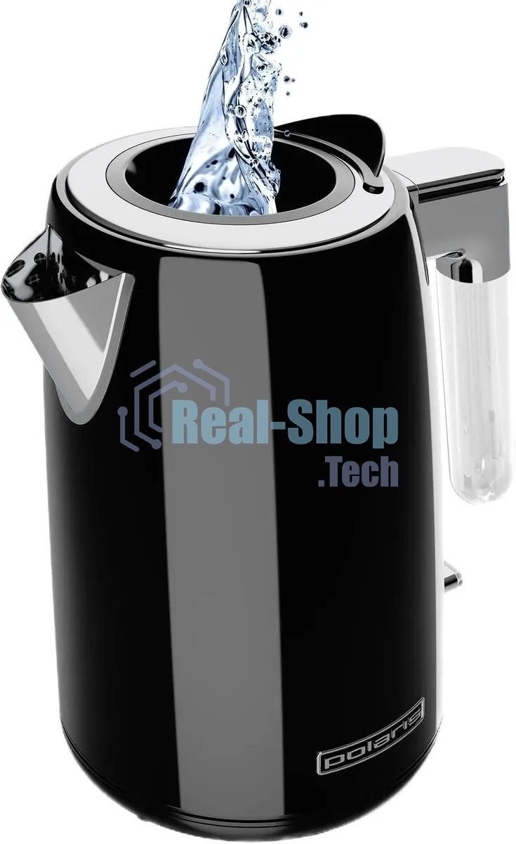 Чайник электрический Polaris PWK 1746CA Water Way Pro 1.7л. 2200Вт черный (корпус: нержавеющая сталь)