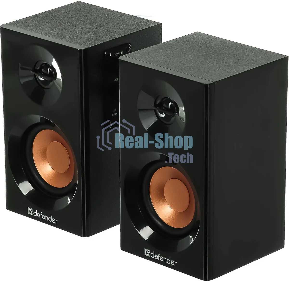 Акустическая система Defender AURORA S12 2.0, Актив.колонки 2x6 W (RMS),100 Гц - 20 кГц