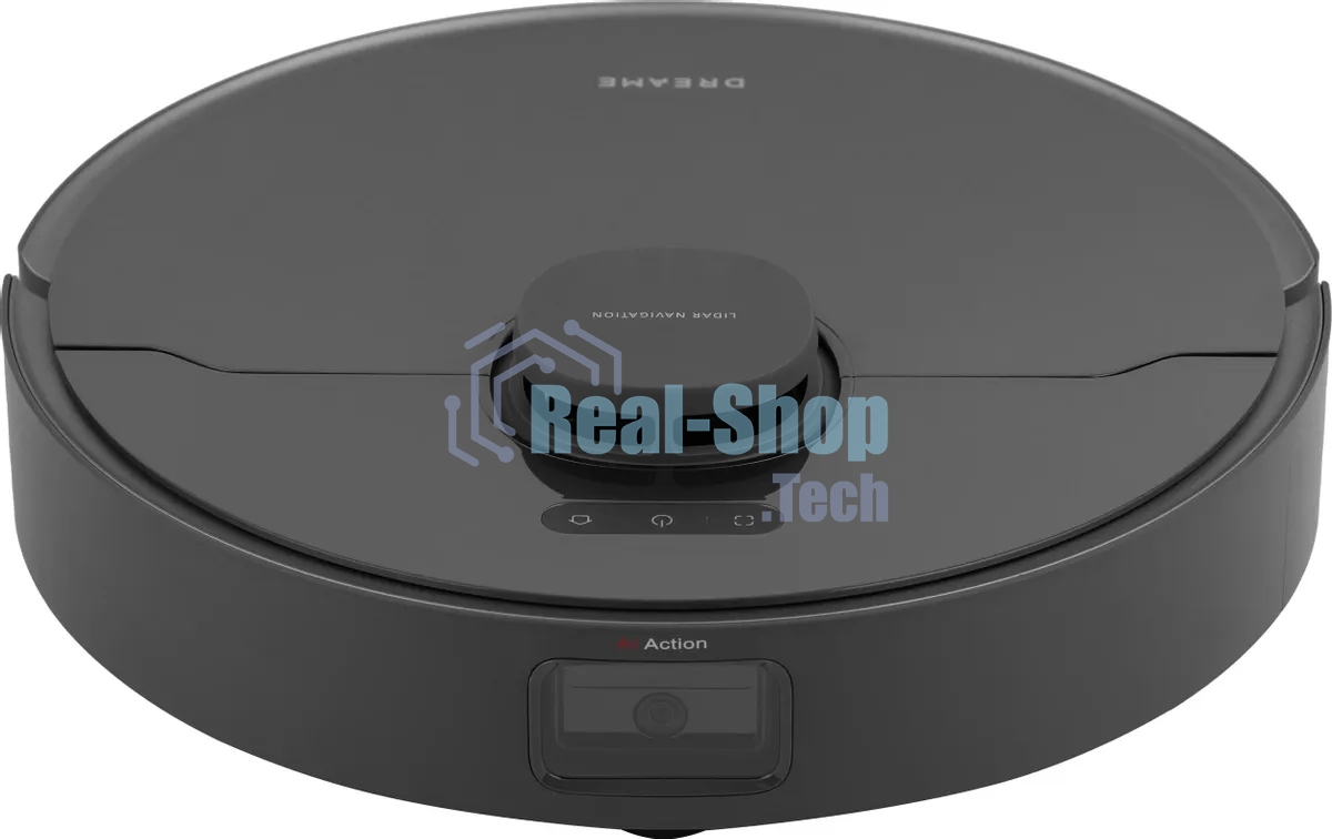 Робот-пылесос Dreame RLS6AD D10S Plus черный, 46 Вт, 5200 мА·ч Li-Ion, уборка сухая/влажная, пылесборник контейнер 0.4 л