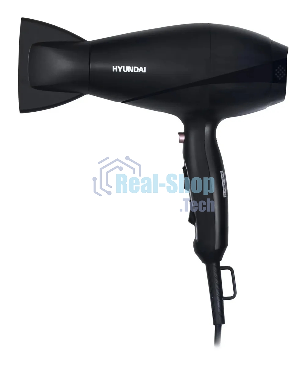 Фен Hyundai H-HDI0750 черный, 2200 Вт, ионизация