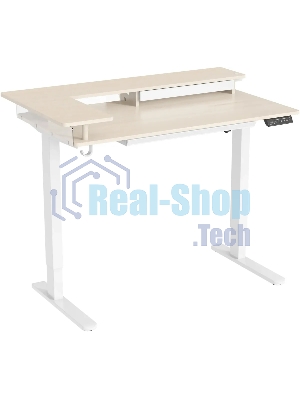Стол для компьютера Cactus CS-EDL-DWT столешница ДСП светлый дуб каркас белый 120x71x60см