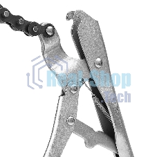 Зажимные клещи цепные с фиксатором Deli DL20018 230мм, длина цепи 450мм, регулировочный винт