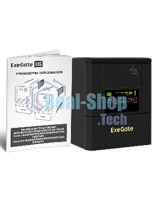 Источник бесперебойного питания ExeGate Smart LB-2200.LCD.AVR.4SH / 2200 ВА / 1300 Вт / 4 x CEE 7 (евророзетка)